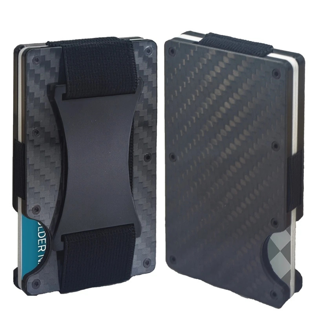 Tarjetero Metálico y Elástico para Billetes con Función de Bloqueo RFID