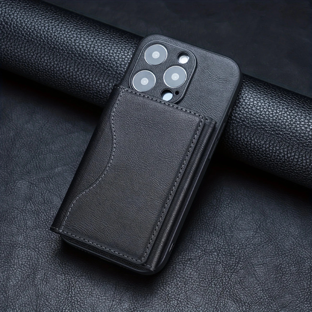 Tarjetero Magnético de Piel Sintética para Teléfono con Función de Bloqueo RFID