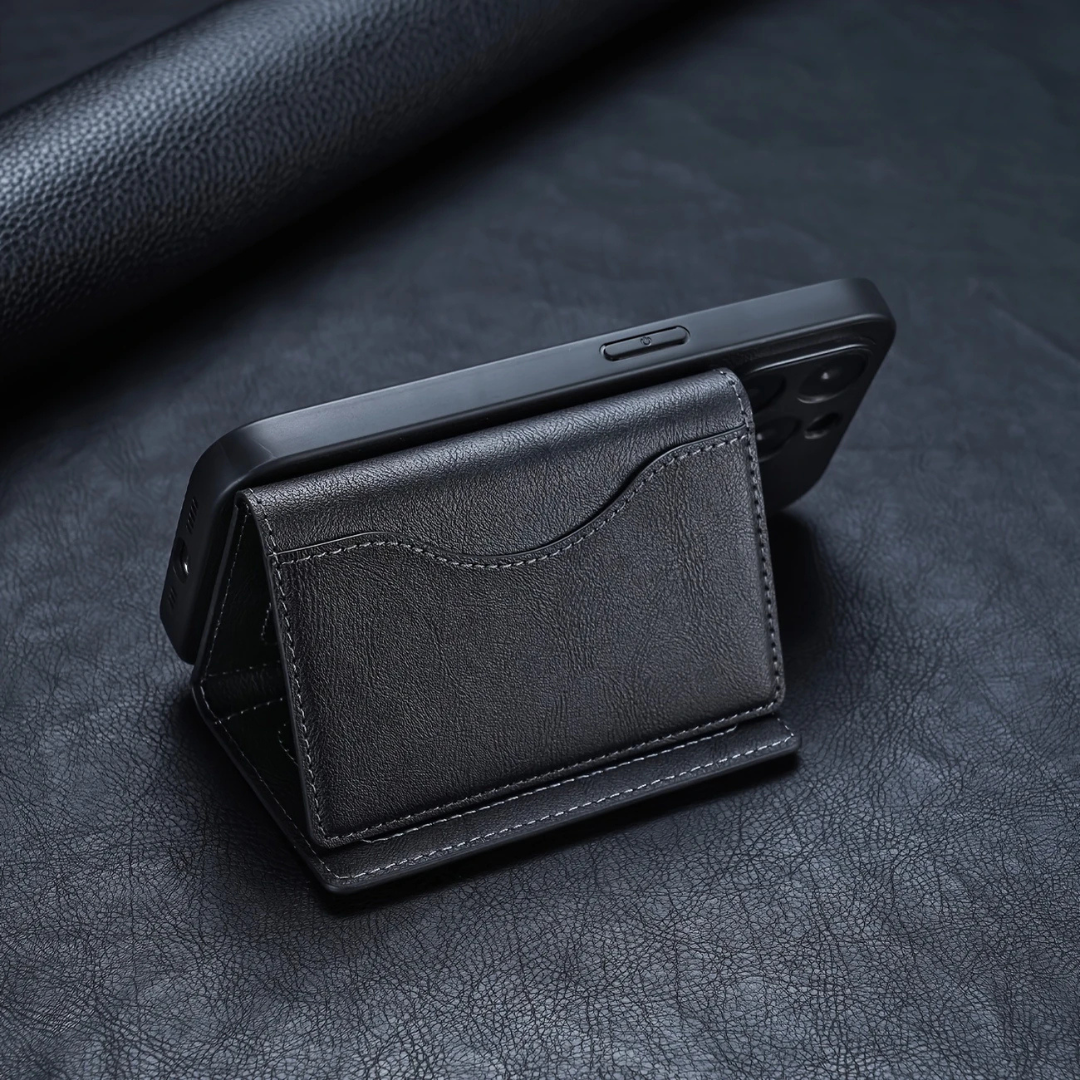 Tarjetero Magnético de Piel Sintética para Teléfono con Función de Bloqueo RFID