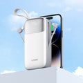 Power Bank 30,000mAh Carga Rápida y Cables Integrados 2en1