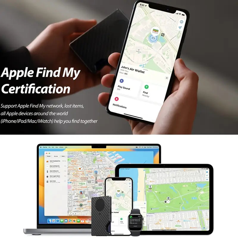 Tarjetero Metálico con AirTag Incorporado